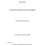 Bilcans A Student Introduction To Grammar 2010 Edition by Syed Muhammad Waqas